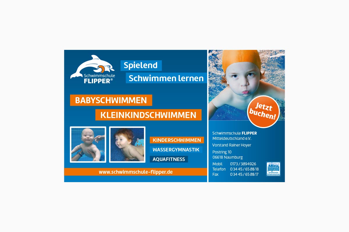 Anzeige für Schwimmschule Flipper Mitteldeutschland