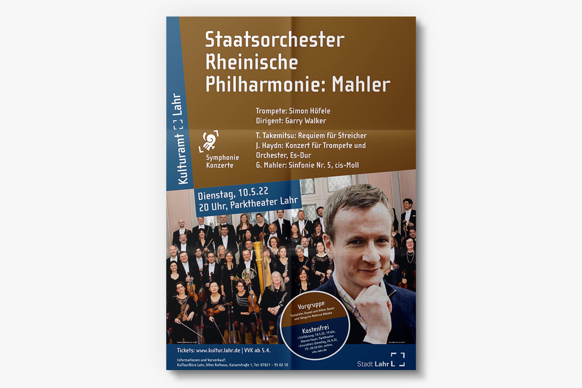 Veranstaltungsplakat Philharmoniker Kulturamt Lahr