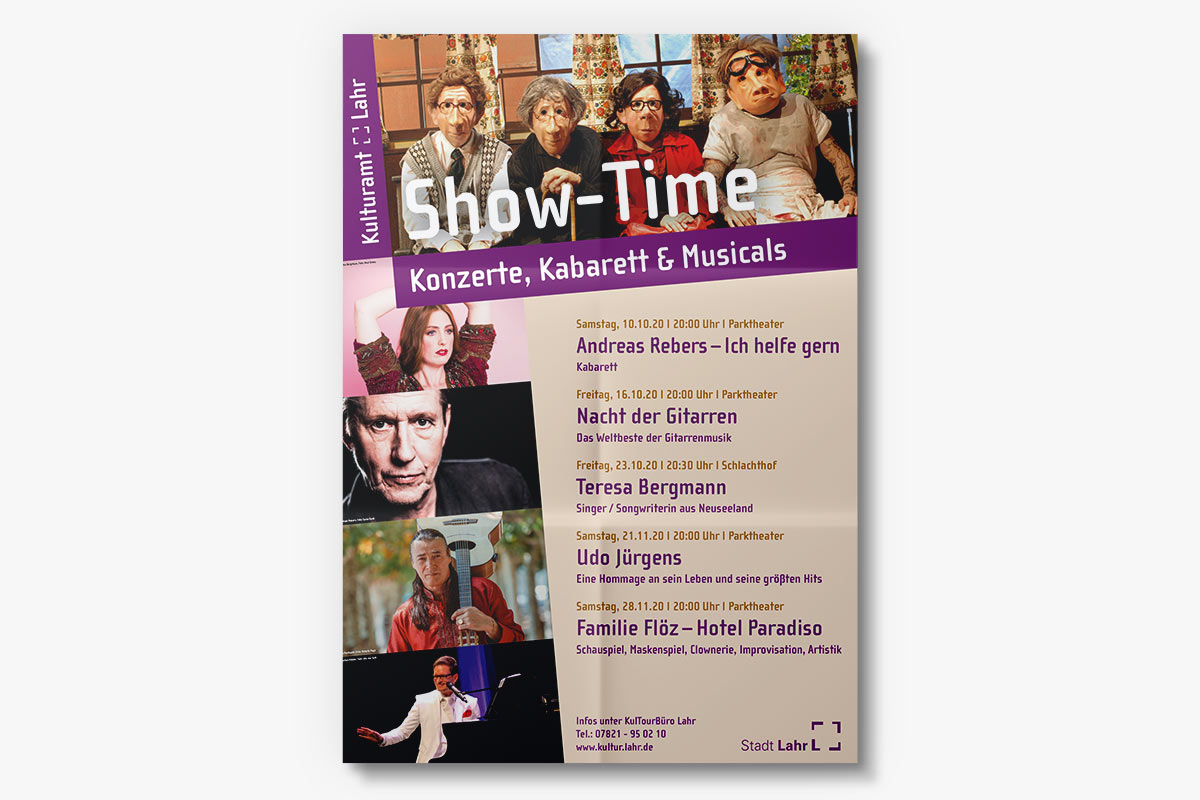 Veranstaltungsplakat Showtime Kulturamt Lahr